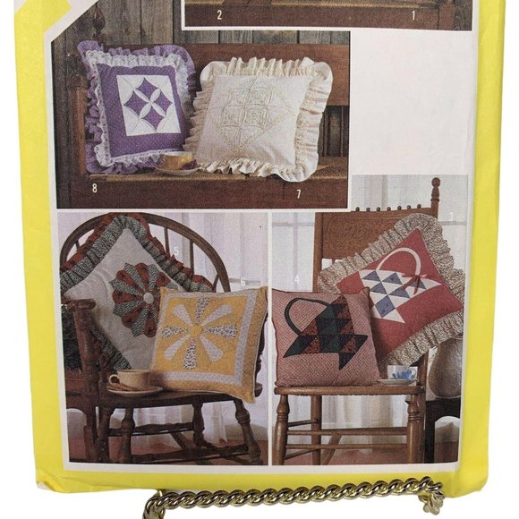 UNCUT Vintage 1983 Patchwork 15 Inch Pillows Pattern Simplicity 6146 Countrycore - Picture 4 of 7